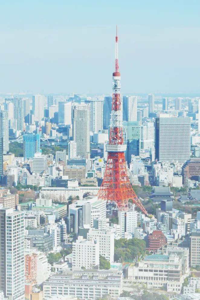 外から見る東京タワー